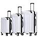 Produktbild BEIBYE Zwillingsrollen 2048 Hartschale Trolley Koffer Reisekoffer Taschen Gepäck in M-L-XL-Set (Weiß, Set)