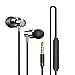 Accessonico Earbuds with Long Cord 6 ft 3.5mm Wired Headphones with Microphone Noise Cancelling Earphone Call Volume Control 3.5 mm Jack Ear Buds for Laptop TV PC Chromebook Stereo Plug in