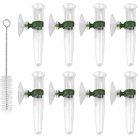 8 Pcs Reusable Flower Water Tubes with Suction Cups Cover