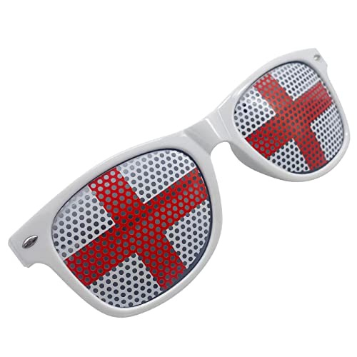 Mustavo Gafas de sol de Inglaterra Pin Gafas de sol de fútbol Rugby Cricket Team San Jorges, vestido de fantasía novedad unisex