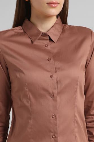 Image of Van Heusen Women's Regular Fit Solid Full Sleeve Cotton Rich Formal Shirt