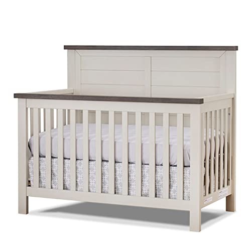Image of Sorelle Furniture Westley Crib, Classic 4-In-1 Convertible Pannel Crib, Baby Crib Made of Wood, Non-Toxic Finish, Wooden Baby Bed, Toddler Bed, Child’s Daybed-Chocolate Bisque