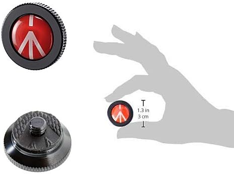 Manfrotto Compact Solid Aluminum Compact Quick Release Plate for Compact Action Tripod, Black (ROUND-PL)