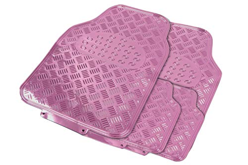 Streetwize SWTP6 Think Pink, Rubber Mat, Heavy Duty, Car Interior, Floor Mat (Set of 4)