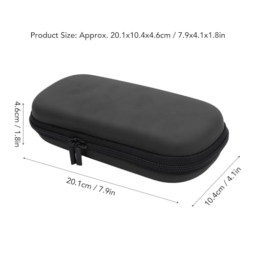 Image of Yunseity Hard Case for 3000 Game Console, Black, EVA Shell, Game Console Case with Pockets, Wrist Strap, Two Way Zipper