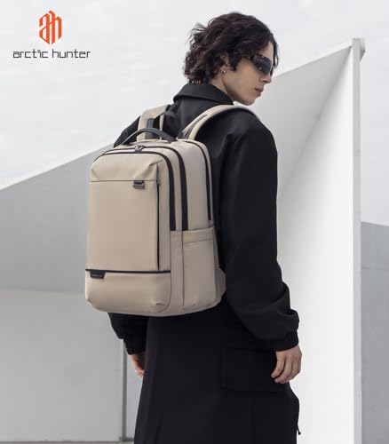 Image of Arctic Hunter Business Backpack for Men Women Nylon 25L Laptop Bag Water Repellent Multiple Pockets 15.6 inch Laptop Compartment Anti Theft for Office Travel College