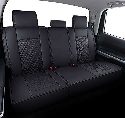 Image of Aierxuan Toyota Tundra Seat Covers Waterproof Leather Full Set (Black)