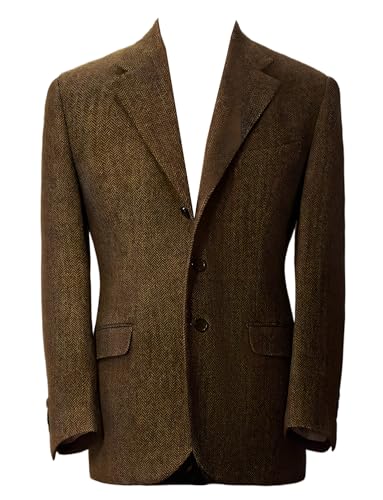 Blazer en costume hommes Kromoc veste mariage grise chevrons revers cranté