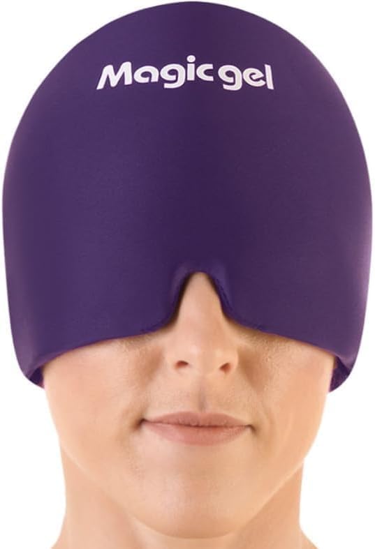 Migraine Ice Head Wrap | Real Relief from Migraines and Headaches | The Original Headache Cap | Cold, Comfortable, Dark and Cool; Doctor-Recommended & Loved by Thousands (Purple)