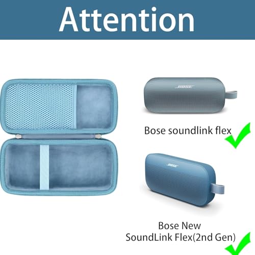 Khanka Hard Carrying Case Compatible with Bose SoundLink Flex 2nd Gen/Bose SoundLink Flex Bluetooth Portable Speaker,Stone Blue,Case Only - Image 2