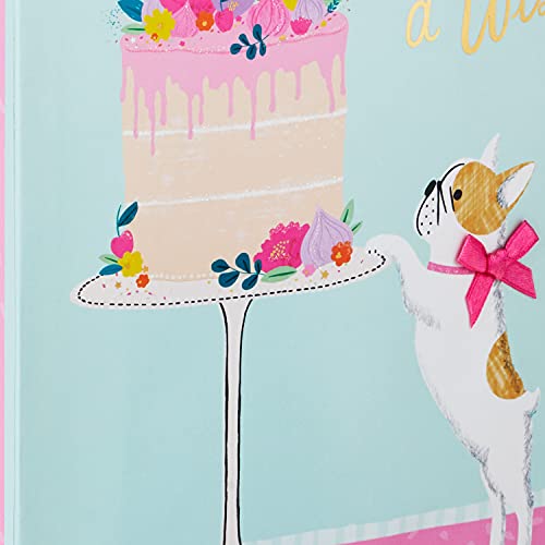 Image of Hallmark 9 inch Medium Birthday Gift Bag with Tissue Paper (Make a Wish Cake and Pug Puppy) (Pack of 2)