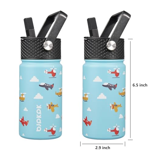 Image of BJPKPK Insulated Water Bottle, 15oz Stainless Steel with Straw Lid