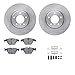 Dynamic Friction Company Front Brake Rotors with 5000 Euro Ceramic Brake Pads includes Hardware 6612-31235