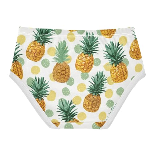 Wusikd Pineapple Polka Dots Girls' Underwear Cotton Girls Briefs Soft Toddler Underwear 2T2