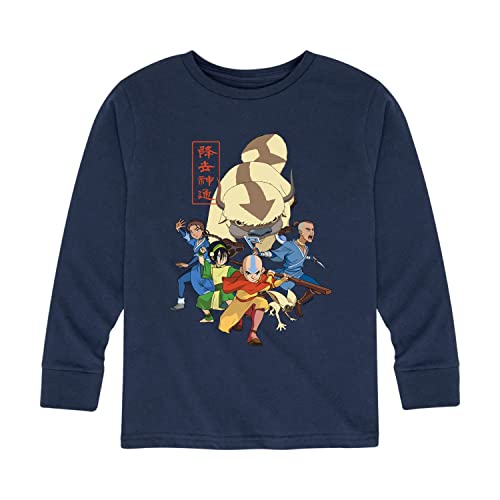 HYBRID APPAREL - Avatar: The Last Airbender - Aang Group - Youth Long Sleeve Graphic T-Shirt