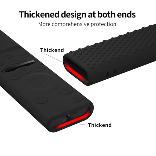Image of OBOE Silicone TV Remote Cover for Samsung Remote BN59-01311 QLED, Black | Full Wrap Protective Case, With Loop, Remote Not Included