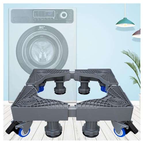 WXJHNYBS Base Ajustable Soporte Removible Soporte Lavadora Acero Inoxidable Pedestal para Lavadora Y Secadora Refrigerador,8patas-4ruedas