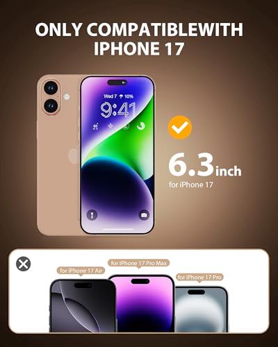 Image of PDDKISS 2 Pack Privacy Screen Protector for iPhone 17 6.3 inch+ 2 Pack Camera Lens Protector, Purple Gradient Anti Spy Tempered Glass, Auto Alignment Kit