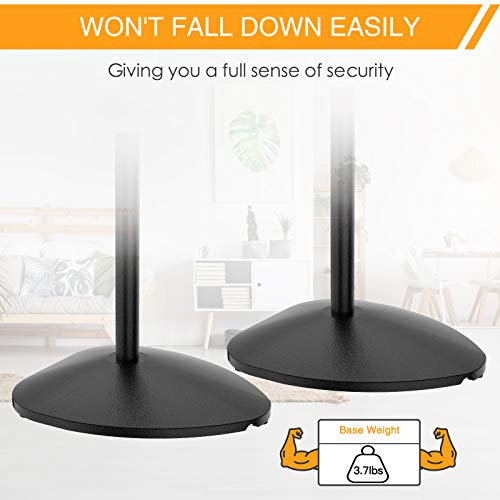 Speaker Stands Height Adjustable 30-44 Inch Surround Sound Stand Hold Satellite 