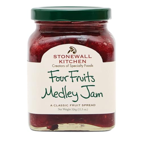 Stonewall Kitchen Four Fruits Medley Jam, 11.5 oz (formerly Cherry Berry Quartet Jam)