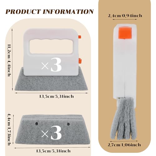 9 Stück Fensterrillen Reinigungswerkzeug Set, Fenster Nut ReinigungsbüRste, RillenreinigungsbüRste für einfache Fensterwartung und Hausreinigung