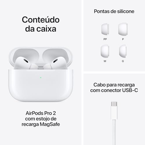 AirPods Pro (2ª geração) com estojo de recarga MagSafe (USB-C) Branco glide