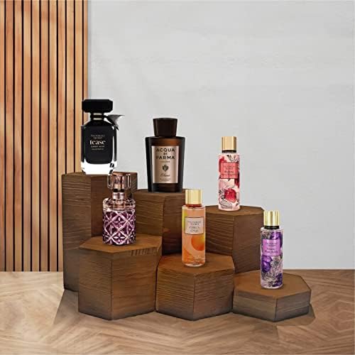 Modsy living Lightweight Wooden Display Risers 6 Piece Set. Display Stand for Collectables, Jewellery, Desserts, Cupcakes, Accessories Plinth Stand