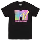 MTV Men's Fluorescent T-Shirt, Large, Black