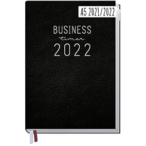 Chäff Business-Timer 2022/2023 A5 [zwart] afsprakenplanner, weekkalender 18 maanden: jul 2022 – december 2023 | Agenda…