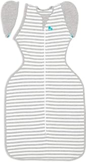 Love to Dream Swaddle Up Transition Swaddle, Patented Zip-Off Wings, Gently Help Baby Transition from Being Swaddled to Arms Free When Showing Signs of Rolling, 6-8.5kg, Gray