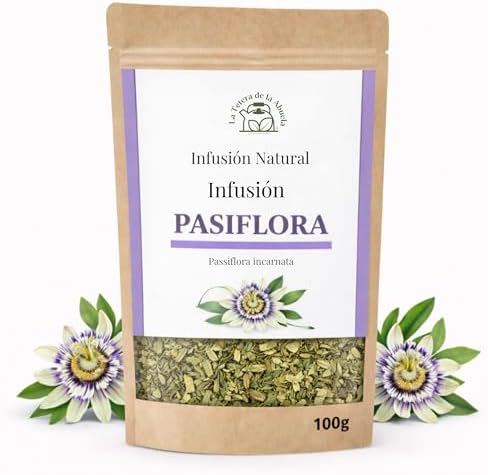 PASSIFLORA RELAXING INFUSION 100g – Natural and Gentle Infusion for Sleep and Relaxation – Passiflora incarnata in Bulk – La Tetera de la Abuela