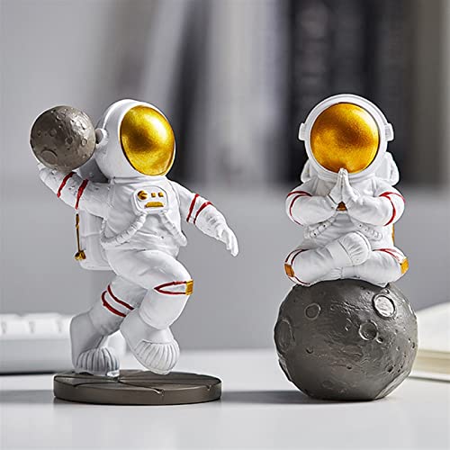 Nhoss Astronaut Mini Figures Home Decoration Accessories Modern Spaceman Sculptures Living Room Decor 1Pcs (Color : 14.5Cm-Basketball) #TOP4