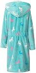 Girls Fleece Bathrobe Hooded Kids Sleep Robe Flannel Sleepwear Soft Fuzzy Robes