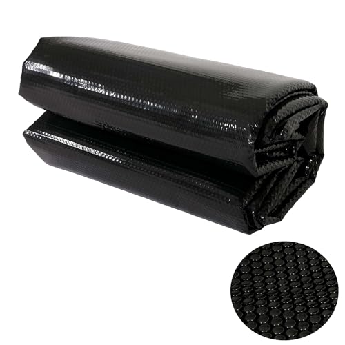 Lona térmica para piscina, cubierta solar, grosor 400 µm, redonda, 4,57 m, color negro