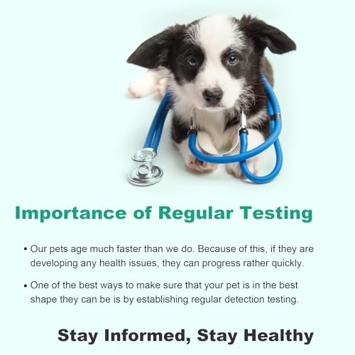 Urine Test Strips for Dogs Cats - 100 Counts Urinalysis Test Strips for Pets 10 in 1 Testing UTI Protein Glucose Blood Leukocytes pH Nitrite and More Dog Cat UTI Test Kit for Pets