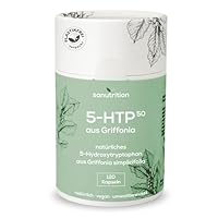 5-HTP 50 | 120 vegane Kapseln | natürlicher Griffonia Extrakt (20% 5-Hydroxytryptophan) | Mit Magnesium und Vitamin B6 | nachhaltige Papierdose