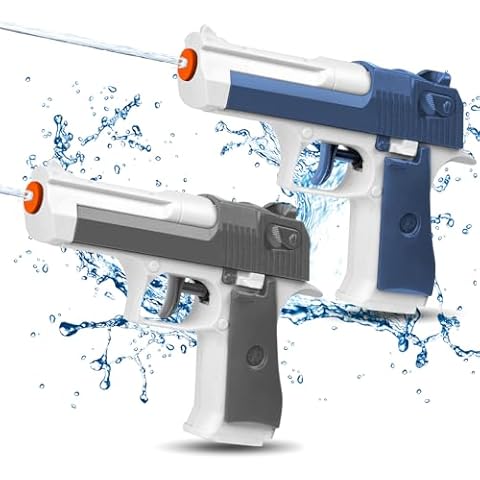 2 Pack Water Guns for Kids - Squirt Gun Water Blaster Soaker Water Pistol Toys for Toddlers Child Boys Girls, Ideal Summer Gifts for Swimming Pool Beach Party Outdoor Shooting Game Water Fighting Toy Cover