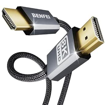 BENFEI 8K HDMI to HDMI 10ft Cable, Certified Ultra High Speed HDMI Cable 4K@240Hz, 8K@60Hz, HDMI 2.1, 10 Feet, 48Gbps, Aluminum Shell, Nylon Braided