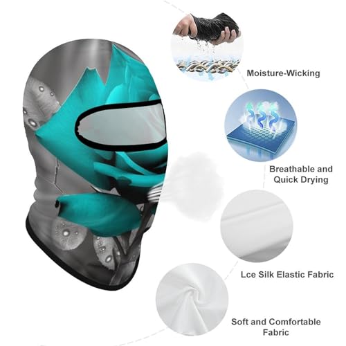 Balaclava Gris Azulado con Protección Solar para Hombres y Mujeres, Máscara Respirable de Cabeza Completa para Senderismo, Ciclismo, Correr y Conducir miniatura 3