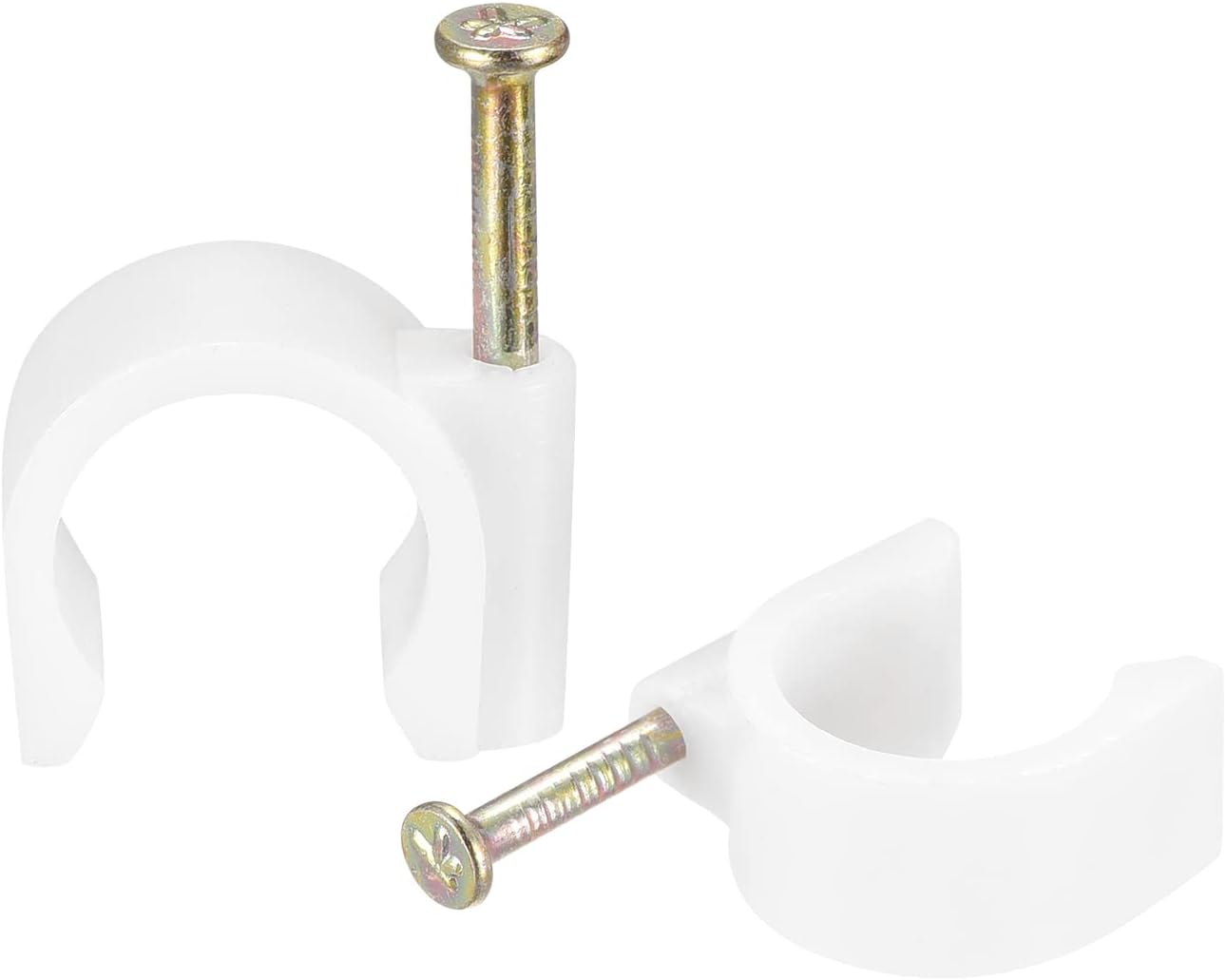 uxcell Nail in Cable Clips, 80pcs 14mm PVC Circle Cable