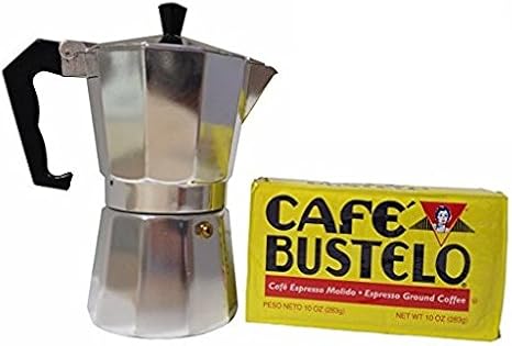 Cafe Bustelo 10oz and Coffee Maker 3 