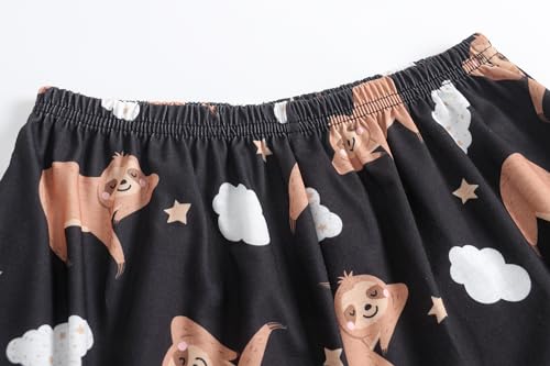 Vopmocld Big Girls' Short Sleeve & Shorts & Pants Pajama Sets 3PCS Cartoon Patterns Cute Lounge Sets for Teens 8-18 Years4