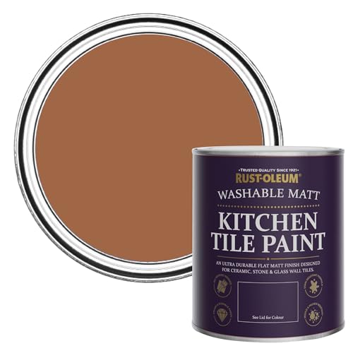 Rust-Oleum Water-Resistant Kitchen Tile Paint in Matt Finish - Cinnamon 750ml