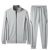 Men Tracksuit Set Two Piece Sportswear Outdoor...