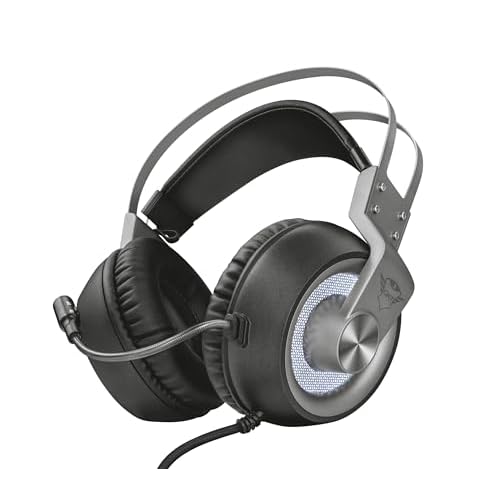 Trust GXT 4376 Ruptor Gaming Headset/Kopfhörer (7.1 Virtual Surround Sound, für PC und Laptop, LED-Beleuchtung) schwarz