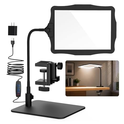 5X Full Page Magnifier with Light and Stand