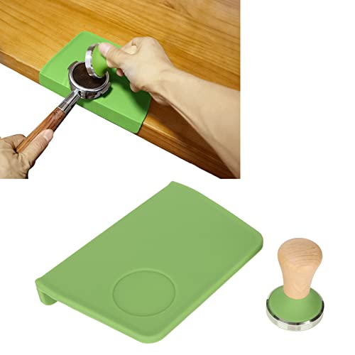 Tapis de bourrage de café de précision en silicone et bois véritable - 7