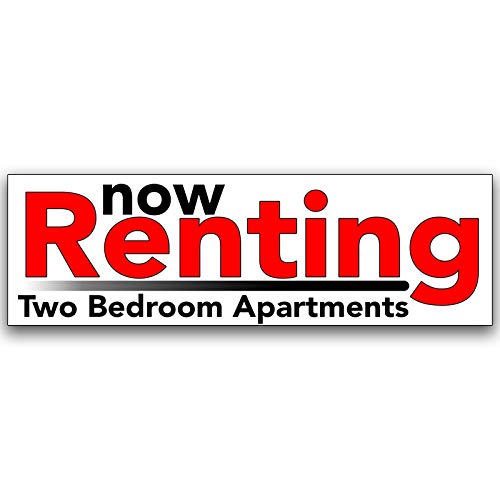 Now Renting Two Bedroom Apartments Vinyl Banner (Size Options) Medium - 30x96