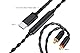 USB-C-auf-Dual-MMCX-IEM-Balance-Ohrhörerkabel, 8-adriges OCC-Kabel für versilberte HiFi-Kopfhörer, ultraflexibles digitales Audio-Upgrade für In-Ear-Kopfhörer, Inline-Steuerung (1,3 m, schwarz)