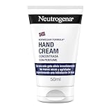 Neutrogena Fórmula Noruega Crema de Manos Concentrada con Perfume (50 ml), crema manos reparadora con glicerina y vitamina E, para pieles sensibles y manos muy secas